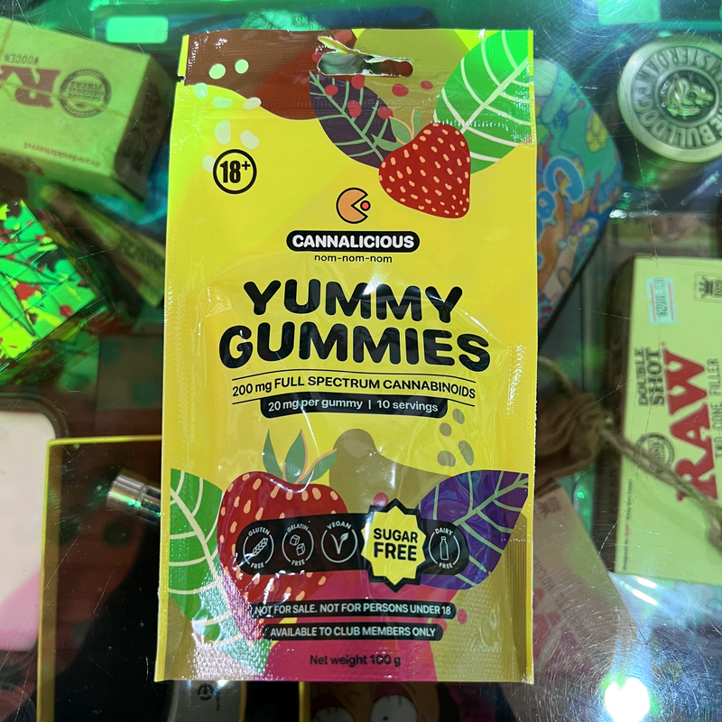 Cannalicious - Sugar Free Yummy Gummies 200mg (10 Gummies) | THC Gummies Johannesburg | Dis-can