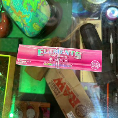 Elements Pink King Size Slim Rolling Papers + Tips | Premium Cannabis Pre-Roll | Dis-can Johannesburg - Image 1