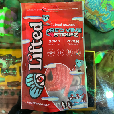 Lifted - Red Vine Stripz 200mg (10 Strips) | Cannabis Edibles Johannesburg | Dis-can - Image 1
