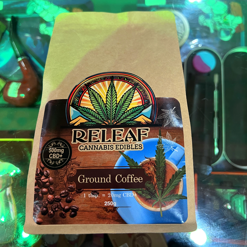 Releaf Cannabis Edibles - Ground Coffee 500mg (250g) | Cannabis Edibles Johannesburg | Dis-can