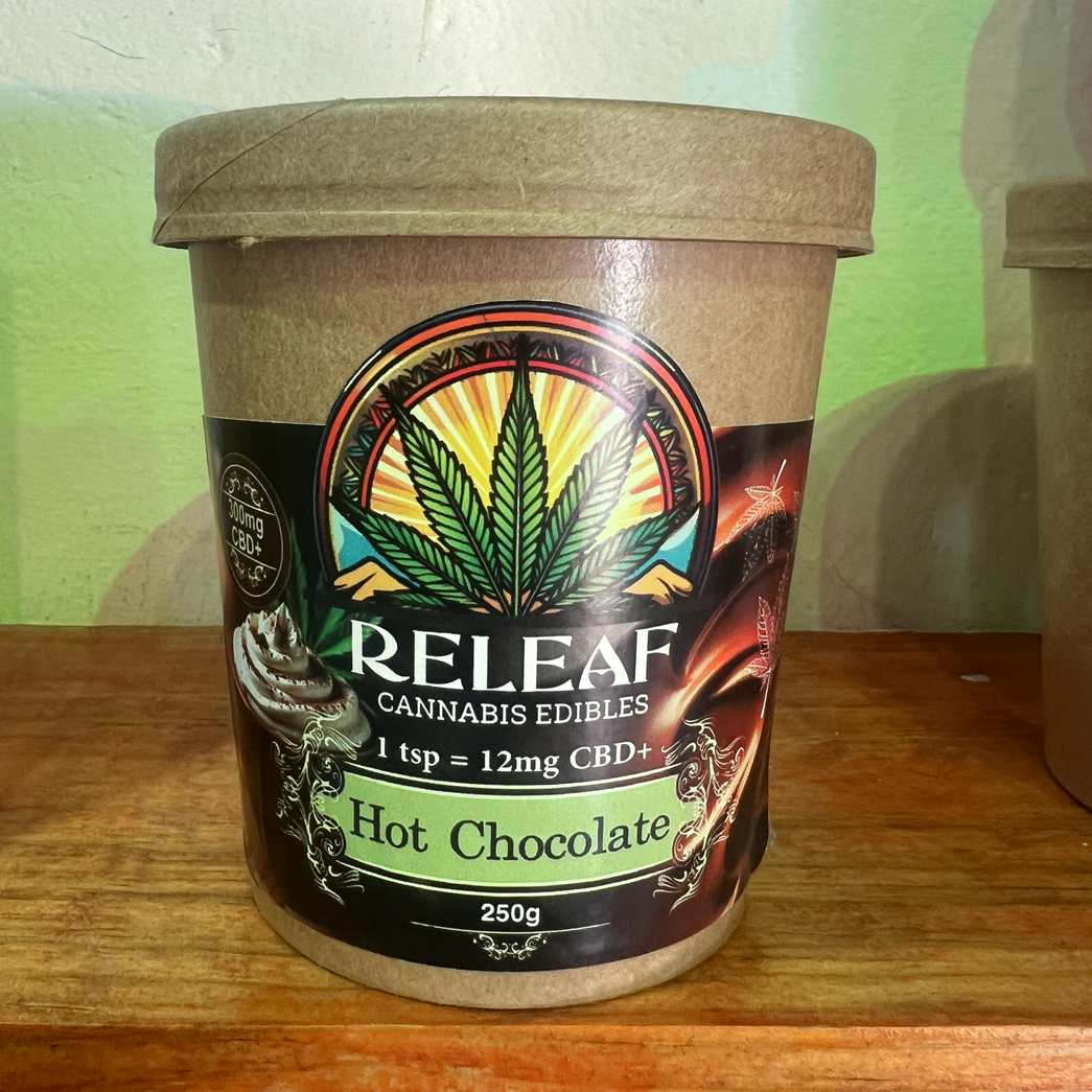 Releaf Cannabis Edibles - Hot Chocolate 300mg (250g) | Cannabis Chocolate Gauteng | Dis-can - Image 1