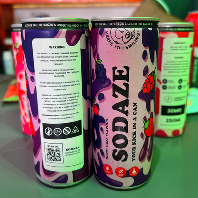 Sodaze Craft Cannabis Soda - Berry Haze 30mg (250ml) | Cannabis Beverages Johannesburg | Dis-can - Image 1