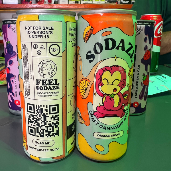 Sodaze Craft Cannabis Soda - Orange Cream 30mg (250ml) | Cannabis Beverages Johannesburg | Dis-can - Image 2