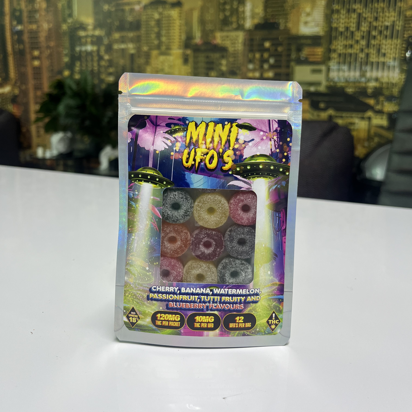 THC Edibles - Mini UFO's Gummies 120mg (12 Gummies) | THC Gummies Johannesburg | Dis-can