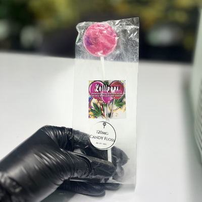 Zollipops Edibles - Candy Floss Flavoured Lollipops 120mg | Cannabis Edibles Johannesburg | Dis-can